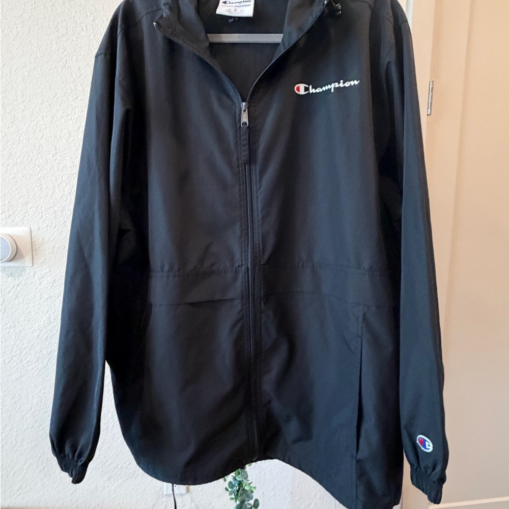 Champion Black Windbreaker Jacket